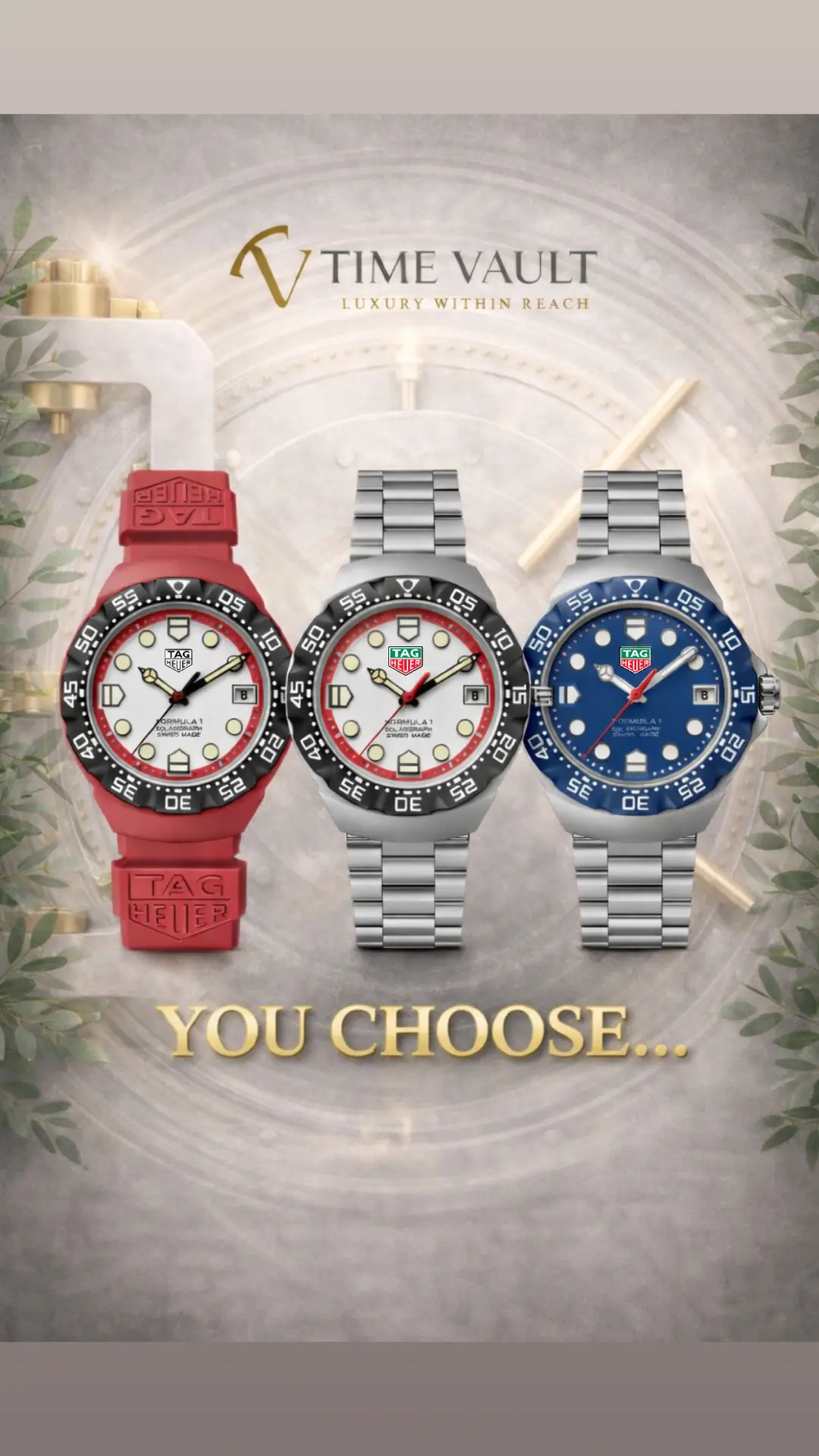 PICK ONE TAG Heuer Formula 1 Solargraph
