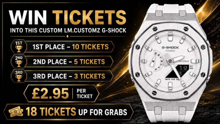 WIN TICKETS INTO OUR CUSTOM LM.CUSTOMZ G-SHOCK COMP ⌚🎟️