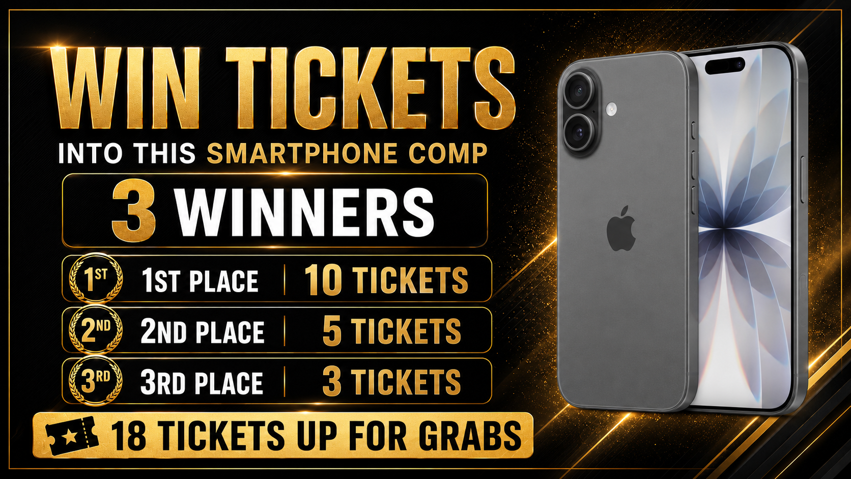 WIN TICKETS INTO OUR iPHONE 17 PRO COMP 📱🎟️